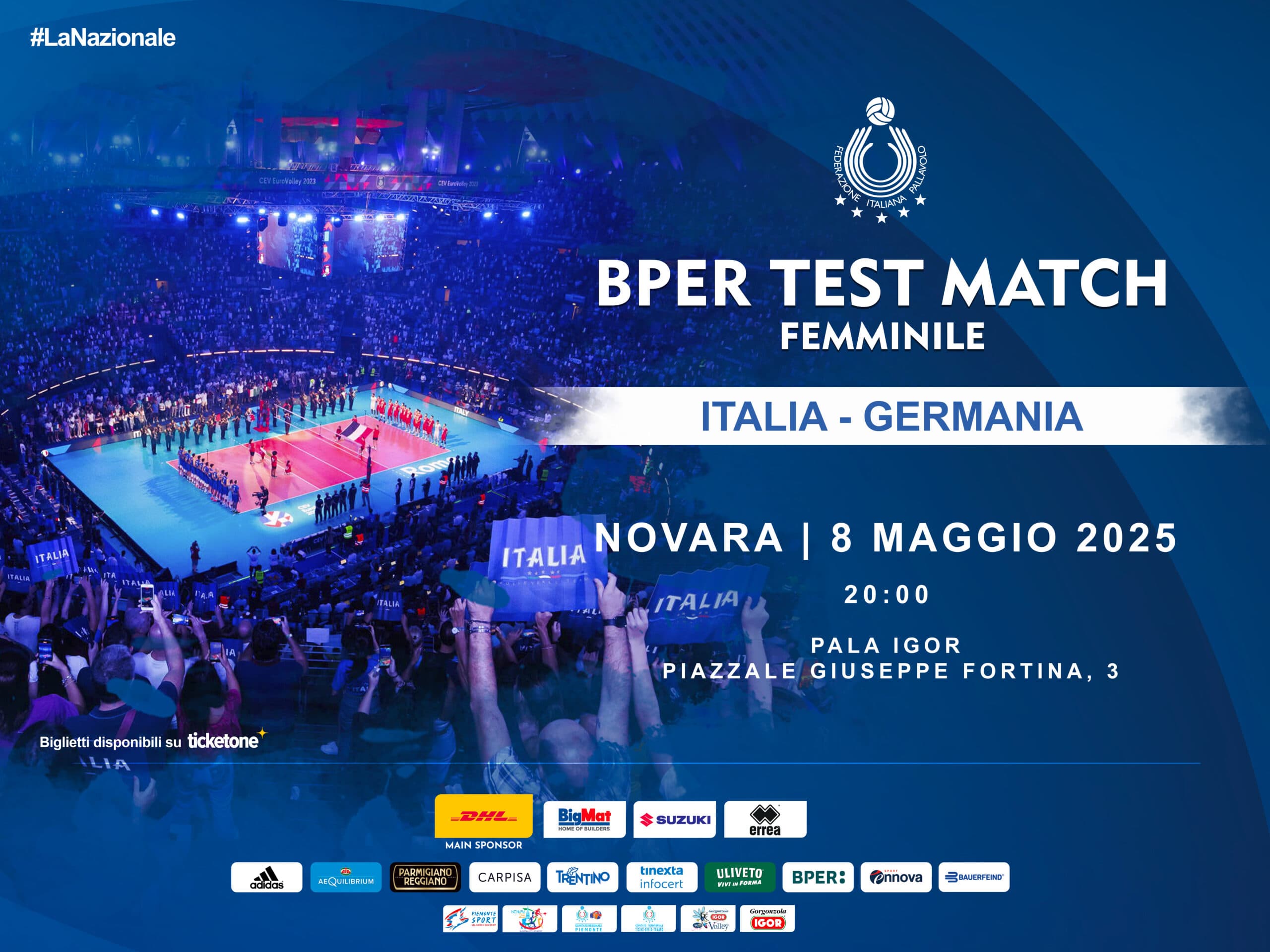 Italia vs Germania- bper test match pallavolo femminile
