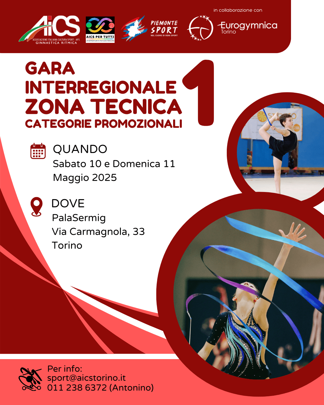 Gara Interregionale AiCS Ginnastica Ritmica Zona Tecnica 1 – Categorie Promozionali